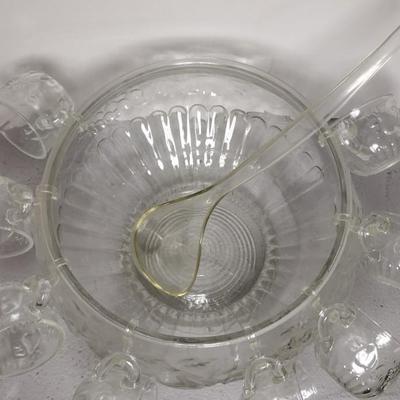 Jeanette Punch Bowl with cups and ladle