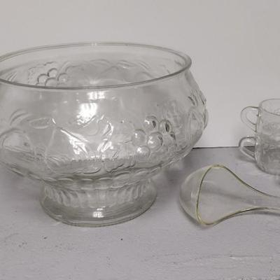 Jeanette Punch Bowl with cups and ladle