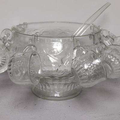 Jeanette Punch Bowl with cups and ladle
