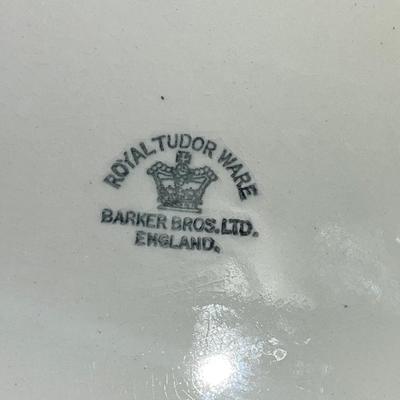 Bluebirds & Rose Chintz 11" Cake Plate by Royal Tudorware