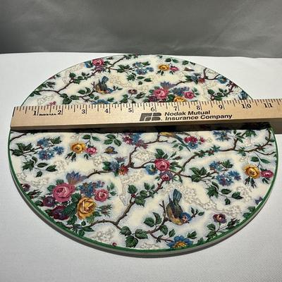Bluebirds & Rose Chintz 11" Cake Plate by Royal Tudorware