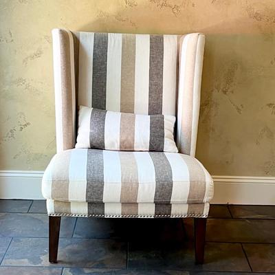 Wingback Upholstered Accent Chair With Nailhead Trim ~*Please Read Details