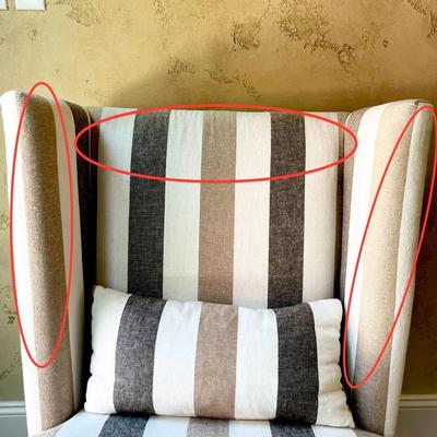 Wingback Upholstered Accent Chair With Nailhead Trim ~*Please Read Details