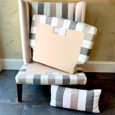 Wingback Upholstered Accent Chair With Nailhead Trim ~*Please Read Details