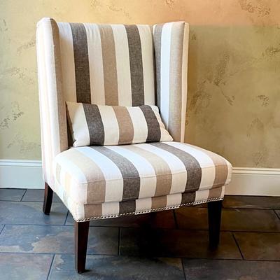 Wingback Upholstered Accent Chair With Nailhead Trim ~*Please Read Details