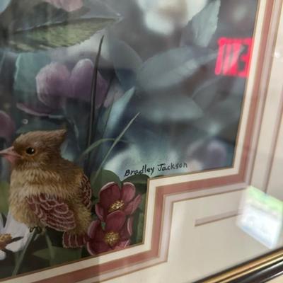 Cardinal matted and framed cardinal print