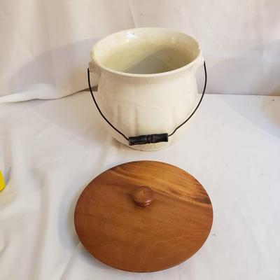 Three Light Colored Stone Crocks (B1-KD)