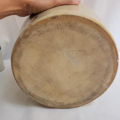 Three Light Colored Stone Crocks (B1-KD)