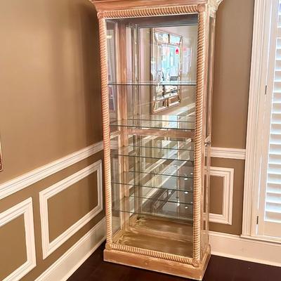 ROMWEBER ~ Solid Wood Distressed Lighted Cabinet