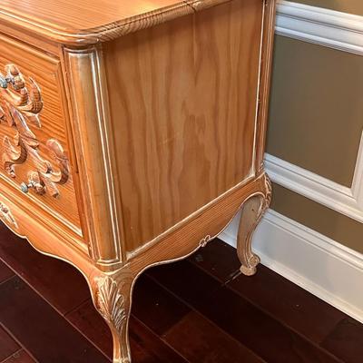 French Provincial Carved Solid Wood Chest