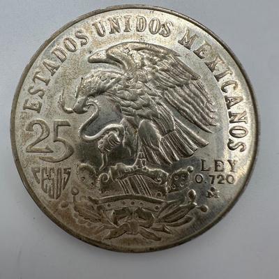 1968 Mexico XIX Olympic Games Silver Coin