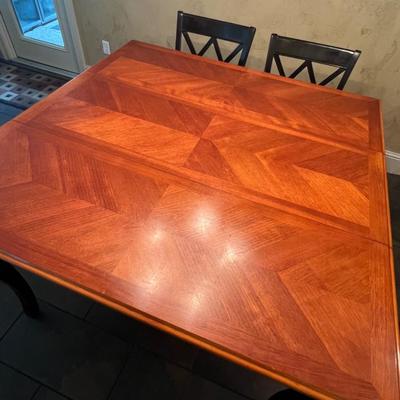 High Top Distressed Style Wood Table & Six (6) Chairs Dining Set ~ *Read Details