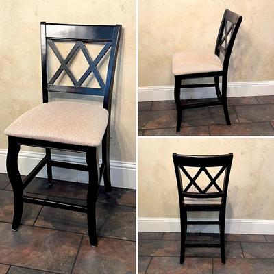 High Top Distressed Style Wood Table & Six (6) Chairs Dining Set ~ *Read Details