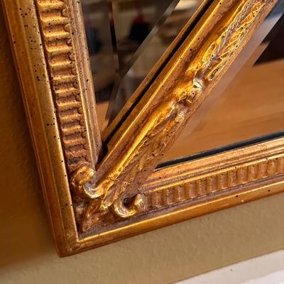Gilded Gold ~ Beaded Beveled Mirror