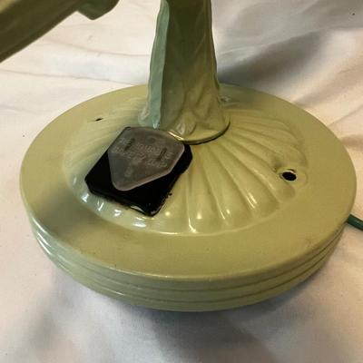 Four Green Metal Sconces with Frosted Glass Shades (B1-MK)