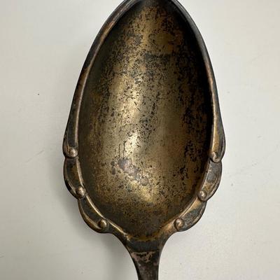 Antique Victorian Serving Spoon Engraved Anna