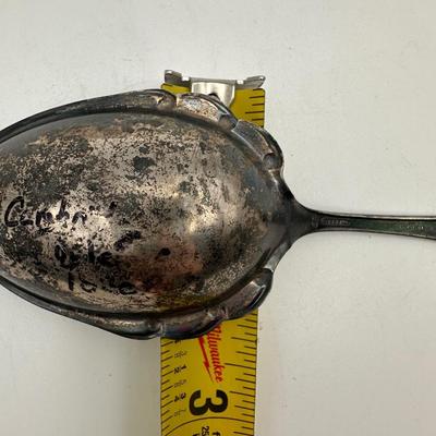 Antique Victorian Serving Spoon Engraved Anna