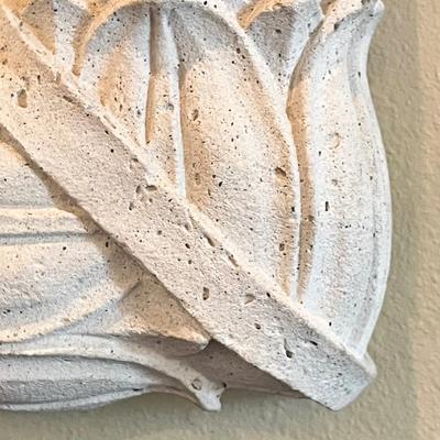 Molded Concrete Sand Stone Beveled Glass Wall Mirror