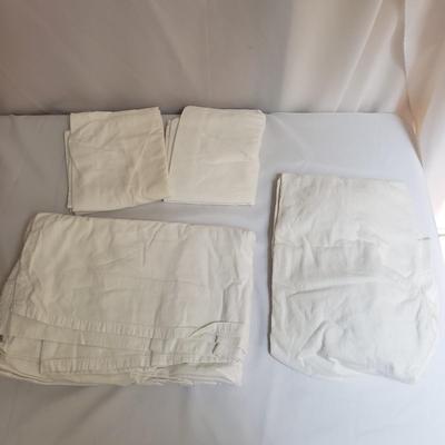 Two Sets of Twin Size Red and Green Quilts, Sheets, Blankets and Bedskirts (B1-KD)