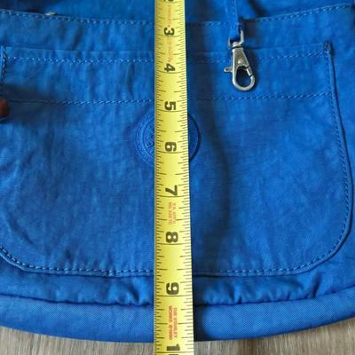 Kipling Blue Crossbody Bag with Signature Gorilla Keychain