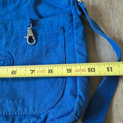 Kipling Blue Crossbody Bag with Signature Gorilla Keychain