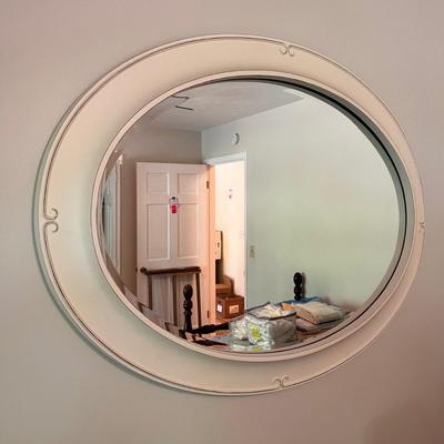 White Beveled Oval Mirror and More (B1-DZ