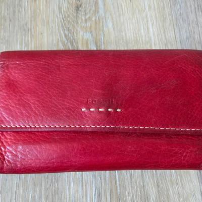Fossil Red Wallet and Twenty-One Sunglass Case or Wallet