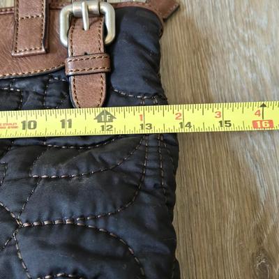 Fossil Key Per Black & Brown Handbag