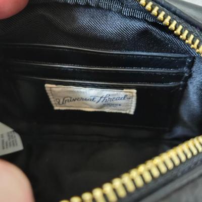 Black Quilted Small Crossbody with Gold Hardware