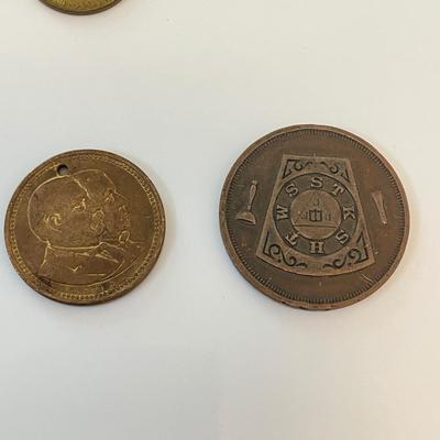 Cleveland 1884 Campaign, Masonic Penny, Risqué Winning Coins & Tokens (K-SS)