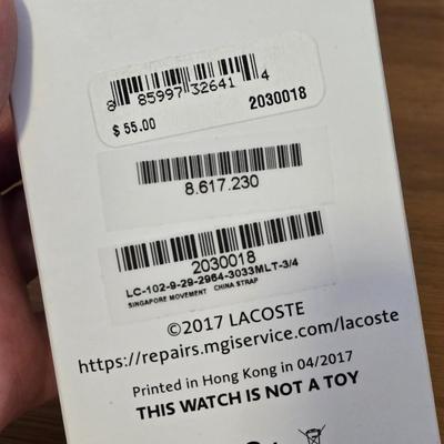 Lacoste Watch in the Box