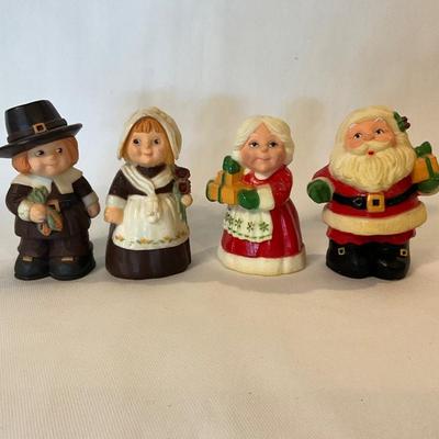 2 sets Holiday Hallmark Salt/Pepper Shakers