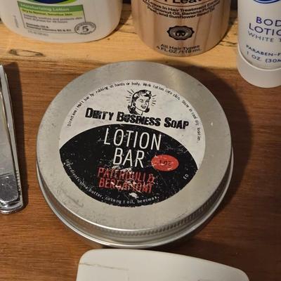 Mixed Beauty Lot - Lotions Chapstick, Sunblock, Toothbrushes, and Floss,