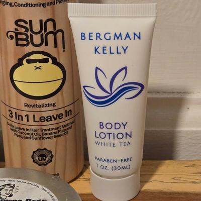 Mixed Beauty Lot - Lotions Chapstick, Sunblock, Toothbrushes, and Floss,