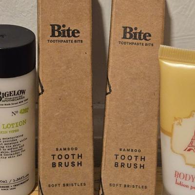 Soaps, Lotions, and Toothbrushes