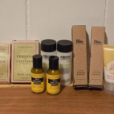 Soaps, Lotions, and Toothbrushes