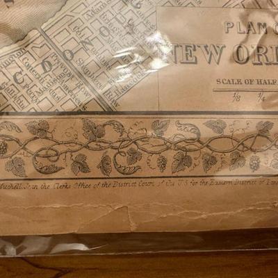 Plan of New Orleans Map, 1866 & Map of Louisiana, 1935