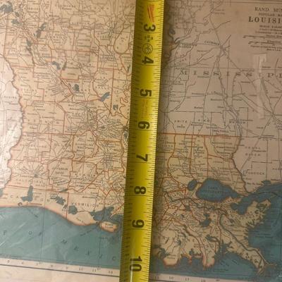 Plan of New Orleans Map, 1866 & Map of Louisiana, 1935