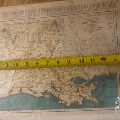 Plan of New Orleans Map, 1866 & Map of Louisiana, 1935