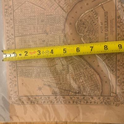 Plan of New Orleans Map, 1866 & Map of Louisiana, 1935
