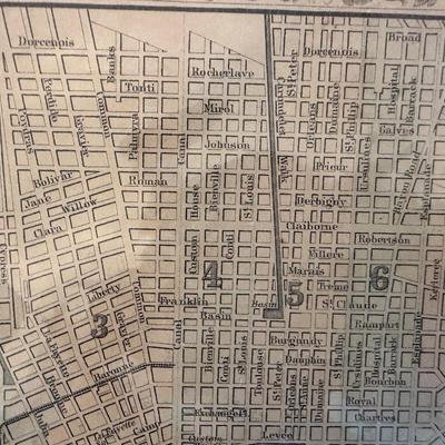Plan of New Orleans Map, 1866 & Map of Louisiana, 1935