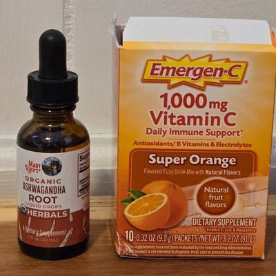 Emergen-C Packets and Organic Ashwagandha Root