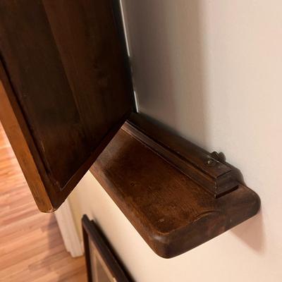 Mid Century Trifold Mirror w/ Shelf (H-DZ)