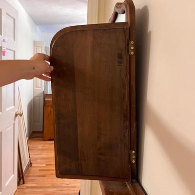 Mid Century Trifold Mirror w/ Shelf (H-DZ)