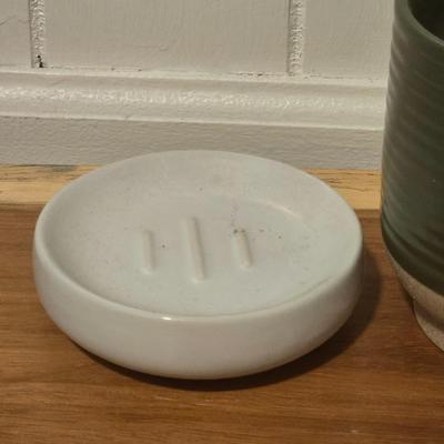 Sea Moss & Sage Candle and Soap Dish