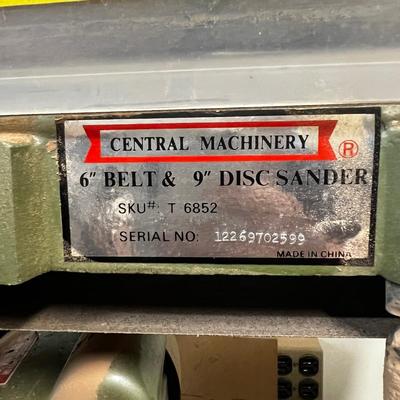 Central Machinery 6” Belt & 9” Disc Sander (WS-MK)