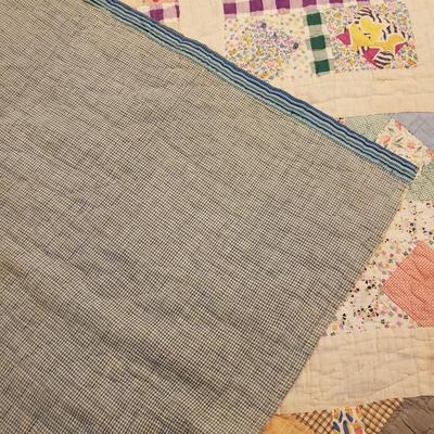 Hand Sewn Quilt 75" x 62" (P-KD)