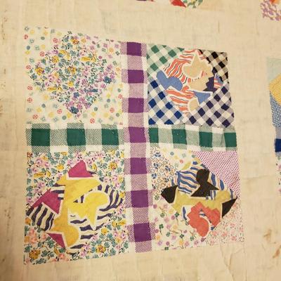 Hand Sewn Quilt 75" x 62" (P-KD)