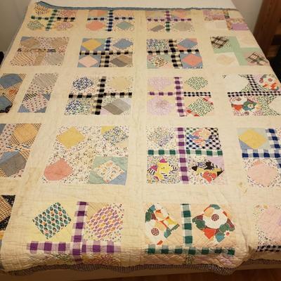 Hand Sewn Quilt 75" x 62" (P-KD)