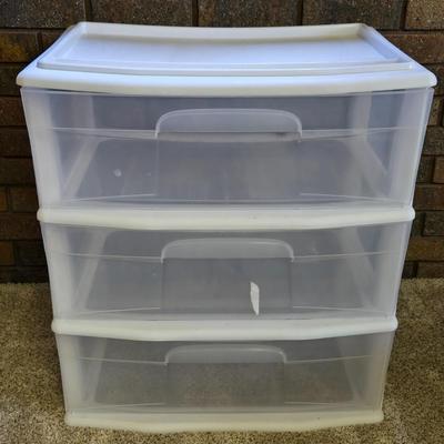 3 Drawer Storage with Built in Tray Top